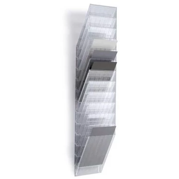 Válogató rekeszek Flexibox, 12 x A4-es álló formátum, színes átlátszó