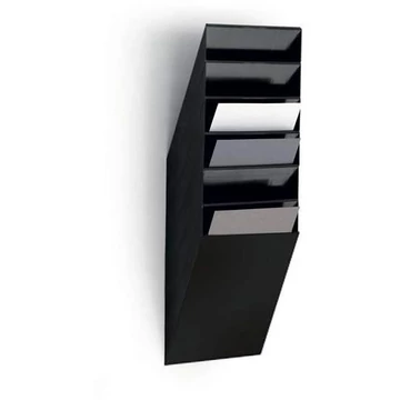 Válogató rekeszek Flexibox, 6 x A4-es álló formátumú, fekete színű