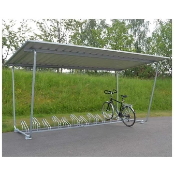 Normál előtető kerékpárokhoz, 4300 x 2330 mm, 12 parkolóhely, alapelem