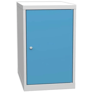 Asztallap alatti szekrény munkapadokhoz, 2 polc, szürke RAL7035 / kék RAL5012