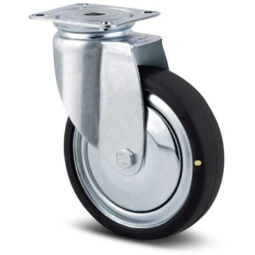 Beálló szállítógörgő, elektromosan vezetőképes, csavarozható lemezzel, teherbírása 100 kg