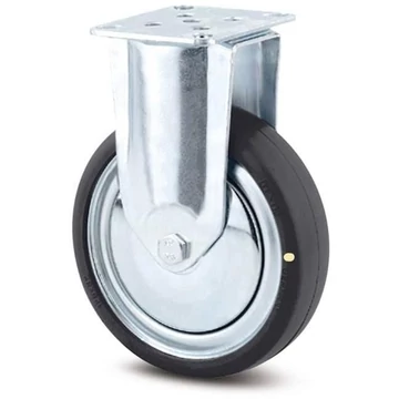 Fix szállítógörgő, villamosan vezetőképes, csavarozható lemezzel, teherbírása 100 kg