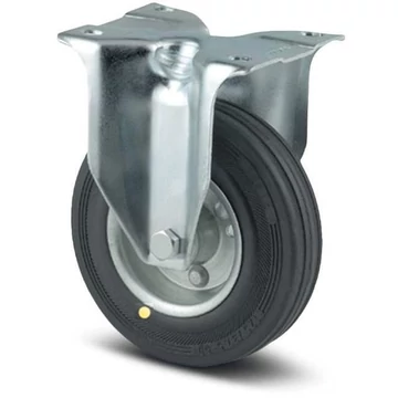 Fix szállítógörgő, elektromosan vezetőképes, csavarozható lemezzel, teherbírása 205 kg