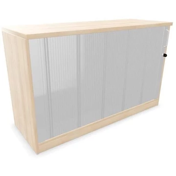 Irodai szekrény - lamellás ajtó, ma x sz x mé: 740 x 1200 x 445 mm, akác színű