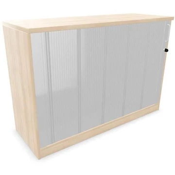 Irodai szekrény - lamellás ajtó, ma x sz x mé: 825 x 1200 x 445 mm, akác színű