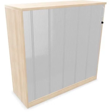 Irodai szekrény - lamellás ajtó, ma x sz x mé: 1155 x 1200 x 445 mm, akác színű