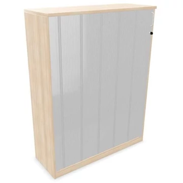 Irodai szekrény - lamellás ajtó, ma x sz x mé: 1545 x 1200 x 445 mm, akác színű