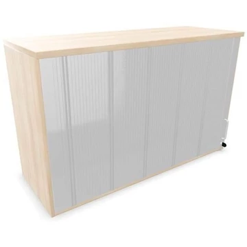 Irodai szekrény - lamellás ajtó, hosszabbító ma x sz x mé: 740 x 1200 x 445 mm, akác színű