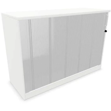Irodai szekrény - lamellás ajtó, ma x sz x mé: 825 x 1200 x 445 mm, fehér színű