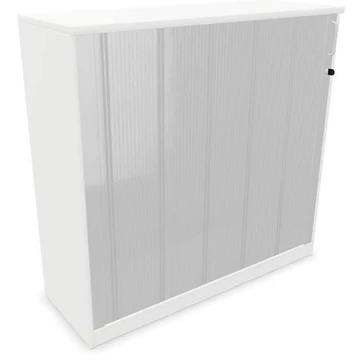 Irodai szekrény - lamellás ajtó, ma x sz x mé: 1155 x 1200 x 445 mm, fehér színű