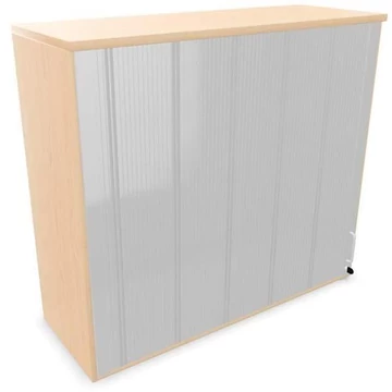 Irodai szekrény - lamellás ajtó, hosszabbító ma x sz x mé: 1070 x 1200 x 445 mm, juhar színű