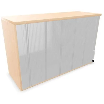 Irodai szekrény - lamellás ajtó, hosszabbító ma x sz x mé: 740 x 1200 x 445 mm, juhar színű