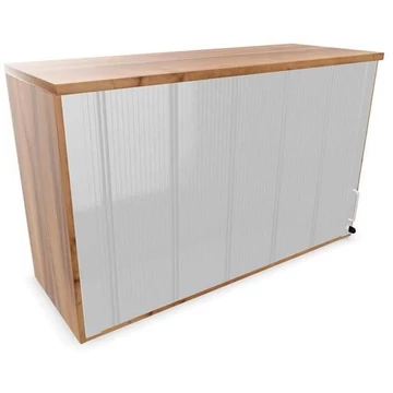 Irodai szekrény - lamellás ajtó, hosszabbító ma x sz x mé: 740 x 1200 x 445 mm, dió színű