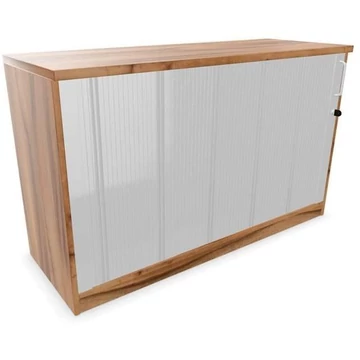 Irodai szekrény - lamellás ajtó, ma x sz x mé: 740 x 1200 x 445 mm, dió színű