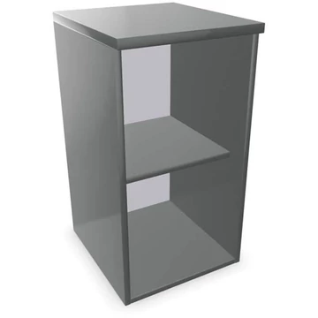 Irodai szekrény - polc, hosszabbító, ma x sz x mé: 740 x 400 x 445 mm, színe sötétszürke