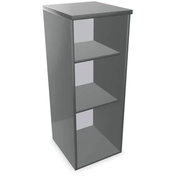 Irodai szekrény - polcos elem, ma x sz x mé: 1070 x 400 x 445 mm, színe sötétszürke