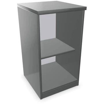 Irodai szekrény - polcos elem, ma x sz x mé: 740 x 400 x 445 mm, színe sötétszürke