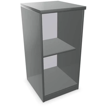 Irodai szekrény - polcos elem, ma x sz x mé: 825 x 400 x 445 mm, színe sötétszürke