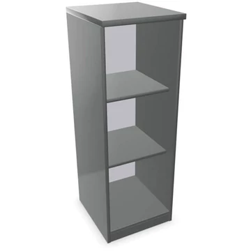 Irodai szekrény - polcos elem, ma x sz x mé: 1155 x 400 x 445 mm, színe sötétszürke
