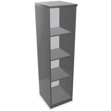 Irodai szekrény - polcos elem, ma x sz x mé: 1545 x 400 x 445 mm, színe sötétszürke