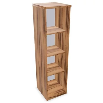 Irodai szekrény - polcos elem, ma x sz x mé: 1545 x 400 x 445 mm, dió színű