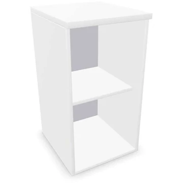 Irodai szekrény - polcos elem, ma x sz x mé: 740 x 400 x 445 mm, fehér színű