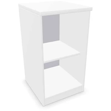 Irodai szekrény - polcos elem, ma x sz x mé: 740 x 400 x 445 mm, fehér színű