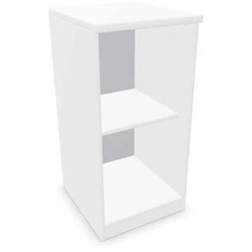 Irodai szekrény - polcos elem, ma x sz x mé: 825 x 400 x 445 mm, fehér színű