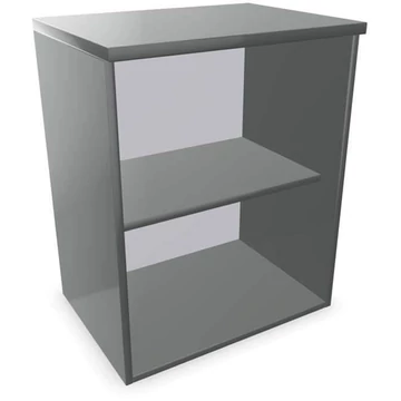 Irodai szekrény - polcos elem, ma x sz x mé: 740 x 600 x 445 mm, színe sötétszürke