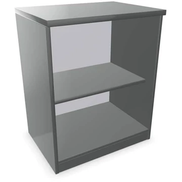 Irodai szekrény - polcos elem, ma x sz x mé: 740 x 600 x 445 mm, színe sötétszürke