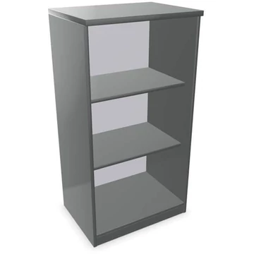 Irodai szekrény - polcos elem, ma x sz x mé: 1155 x 600 x 445 mm, színe sötétszürke