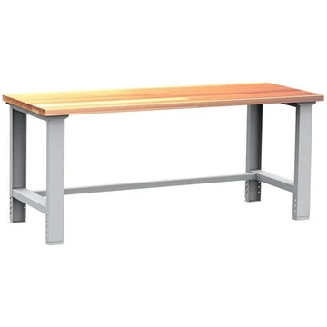 Moduláris munkaasztal, állítható magasság 830-1070 mm, tömör bükk munkalap 2000 x 750 mm