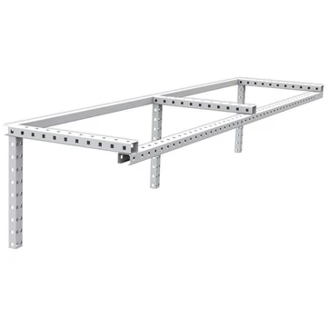 Tartó munkahelyi világításhoz vagy szerszámfelfüggesztéshez, 1800 x 370 mm, szürke RAL7035