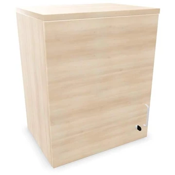 Irodai szekrény - szárnyas ajtó, toldalékelem, ma x sz x mé: 740 x 600 x 445 mm, akác színű