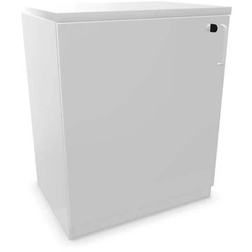 Irodai szekrény - dupla ajtó ma x sz x mé: 740 x 600 x 445 mm, színe világosszürke