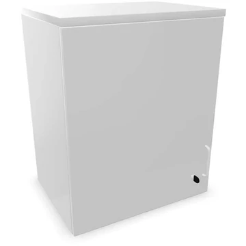 Irodai szekrény - szárnyas ajtó, hosszabbító, ma x sz x mé: 740 x 600 x 445 mm, színe világosszürke