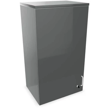 Irodai szekrény - szárnyas ajtó, hosszabbító, ma x sz x mé: 1070 x 600 x 445 mm, színe sötétszürke
