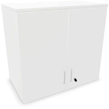 Irodai szekrény - kétszárnyú ajtók, hosszabbító, ma x sz x mé: 740 x 800 x 445 mm, fehér színű