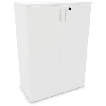 Irodai szekrény - kétszárnyú ajtók, ma x sz x mé: 1155 x 800 x 445 mm, fehér színű