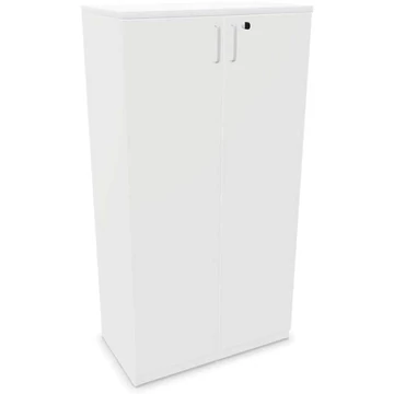 Irodai szekrény - kétszárnyú ajtók, ma x sz x mé: 1545 x 800 x 445 mm, fehér színű