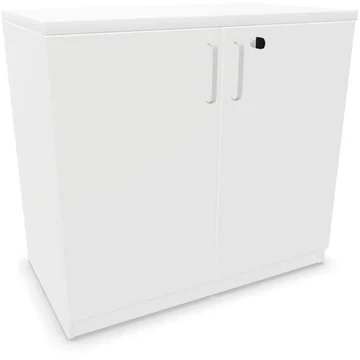 Irodai szekrény - kétszárnyú ajtók, ma x sz x mé: 740 x 800 x 445 mm, fehér színű