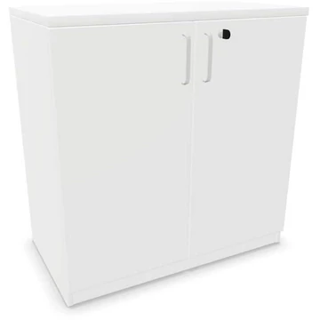Irodai szekrény - kétszárnyú ajtók, ma x sz x mé: 825 x 800 x 445 mm, fehér színű