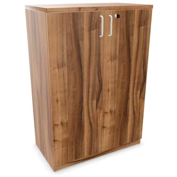 Irodai szekrény - kétszárnyú ajtók, ma x sz x mé: 1155 x 800 x 445 mm, dió színű
