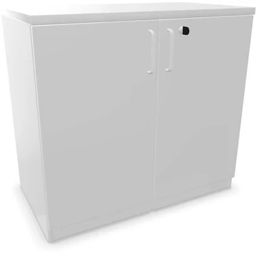 Irodai szekrény - kétszárnyú ajtók, ma x sz x mé: 740 x 800 x 445 mm, színe világosszürke