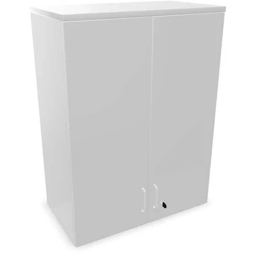 Irodai szekrény - kétszárnyú ajtók, hosszabbító, ma x sz x mé: 1070 x 800 x 445 mm, színe világosszürke