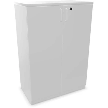 Irodai szekrény - kétszárnyú ajtók, ma x sz x mé: 1155 x 800 x 445 mm, színe világosszürke