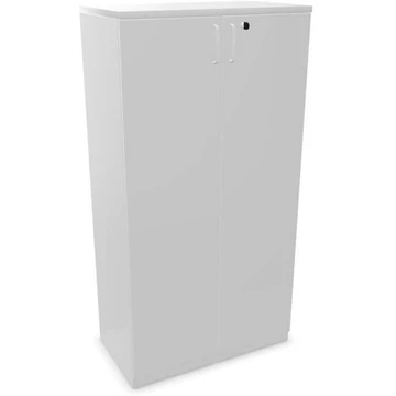 Irodai szekrény - kétszárnyú ajtók, ma x sz x mé: 1545 x 800 x 445 mm, színe világosszürke