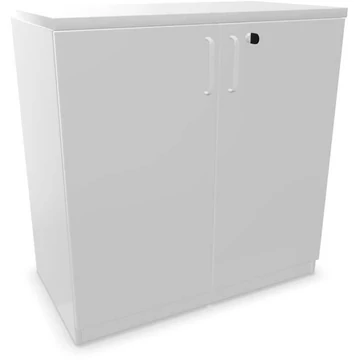 Irodai szekrény - kétszárnyú ajtók, ma x sz x mé: 825 x 800 x 445 mm, színe világosszürke