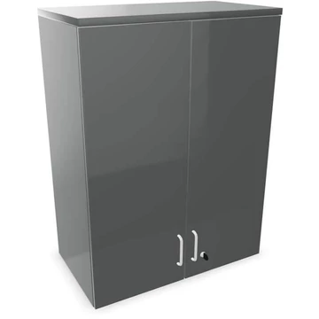 Irodai szekrény - kétszárnyú ajtók, hosszabbító, ma x sz x mé: 1070 x 800 x 445 mm, sötétszürke színű