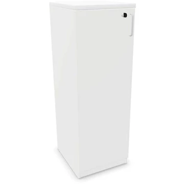 Irodai szekrény - dupla ajtó ma x sz x mé: 1155 x 400 x 445 mm, fehér színű